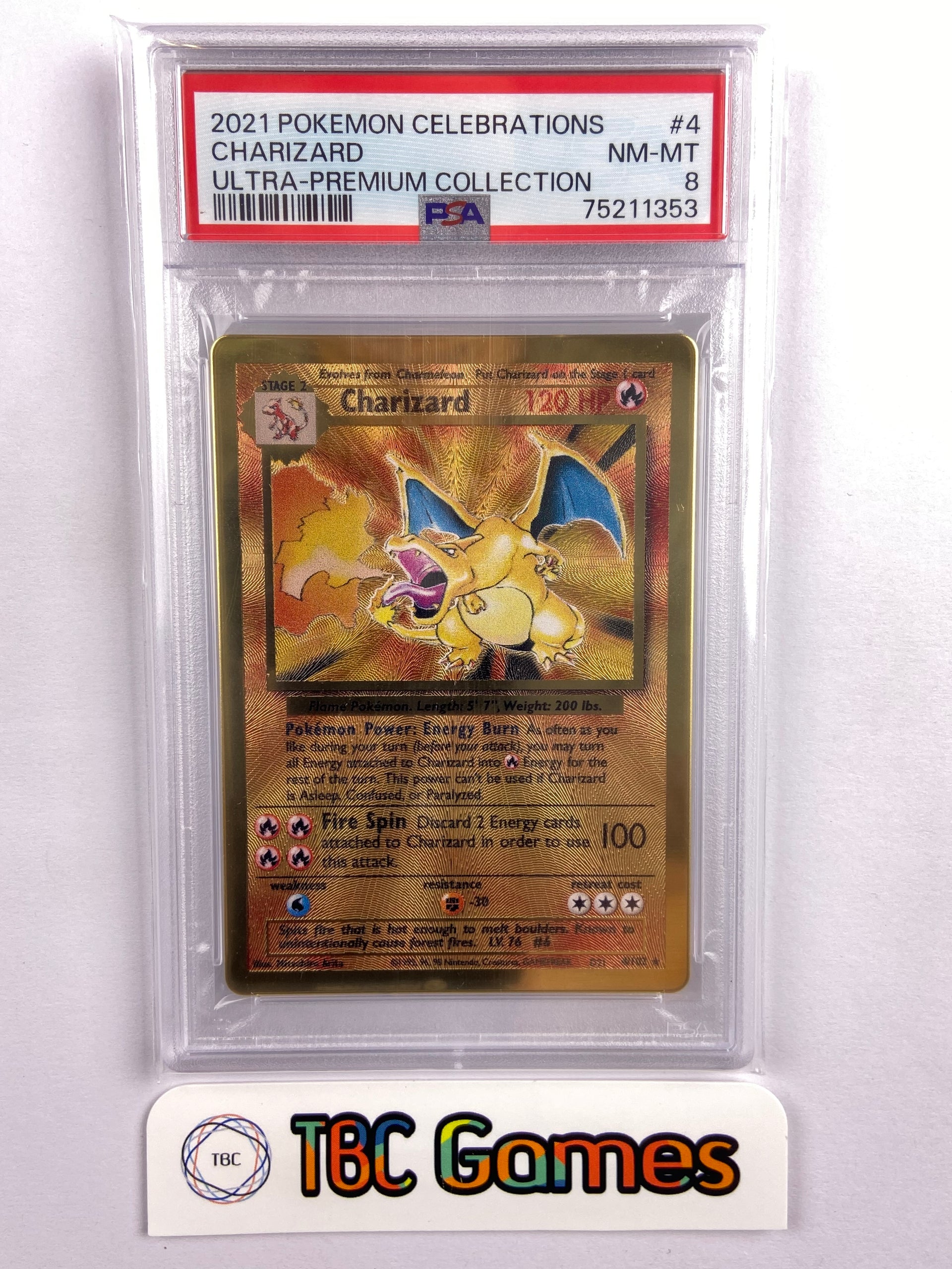 Charizard Celebrations UPC Metal 4/102 PSA 8 – TBC Games