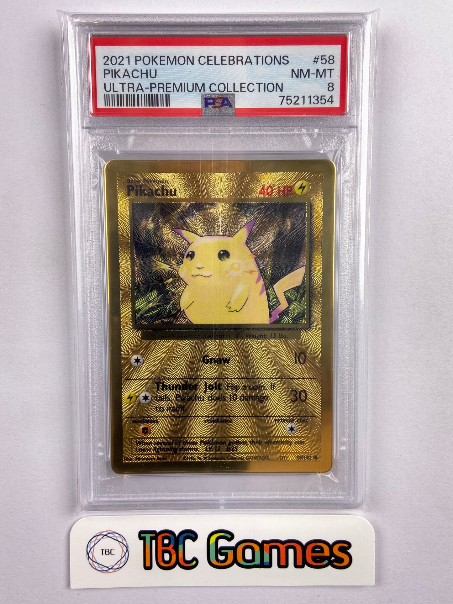 Pikachu Celebrations UPC Metal 58/102 PSA 8 TBC Games Pikachu Celebrations UPC Metal 58/102 PSA 8 TBC Games