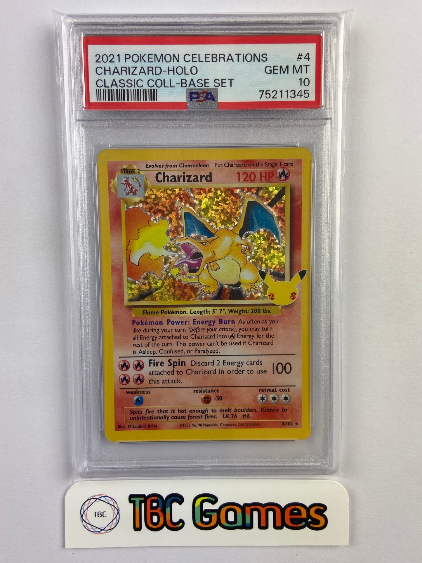 Charizard Celebrations Classic 25th 4/102 PSA 10