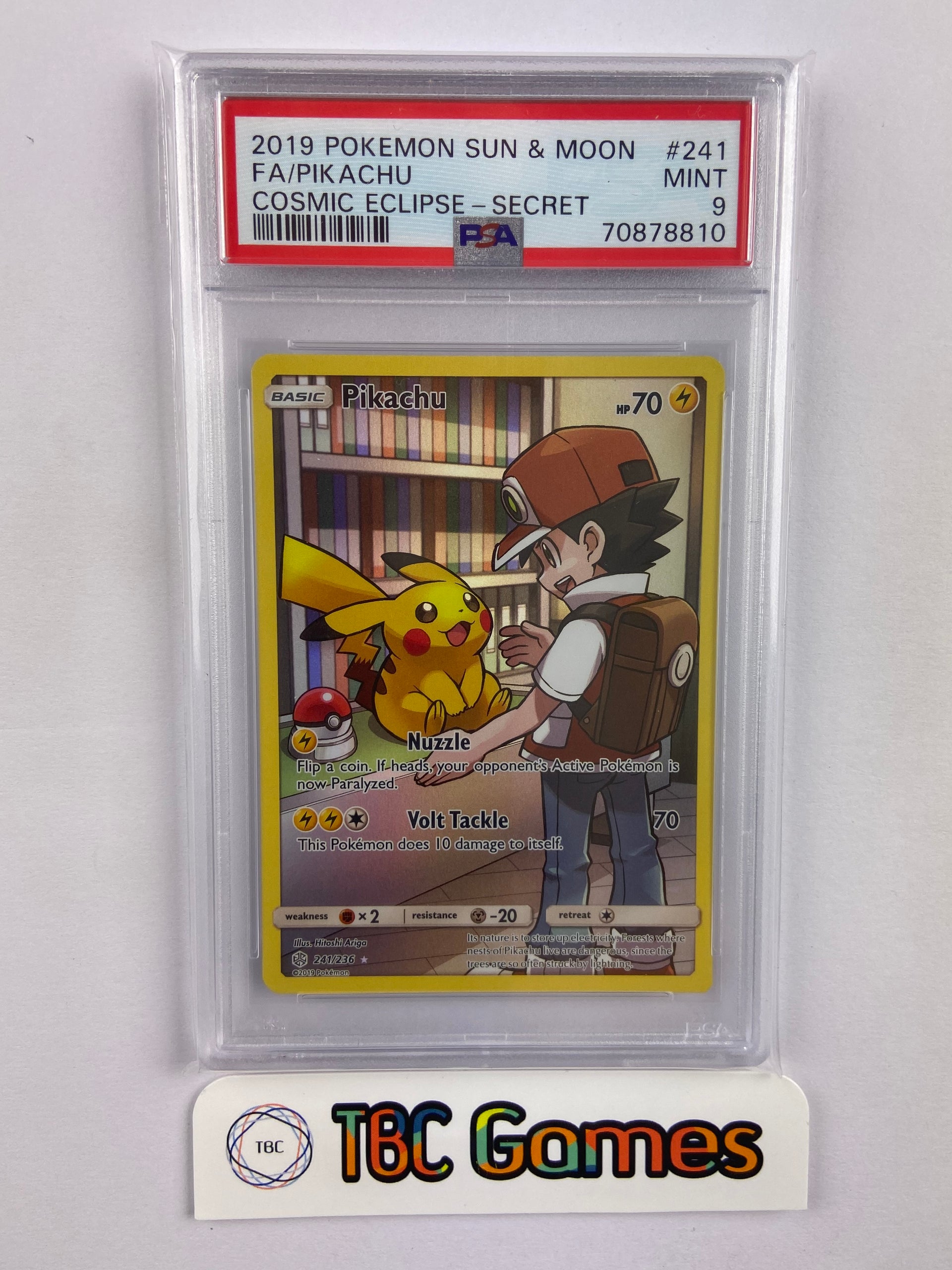 Cosmic Eclipse 241 Full Art Pikachu Secret PSA 9