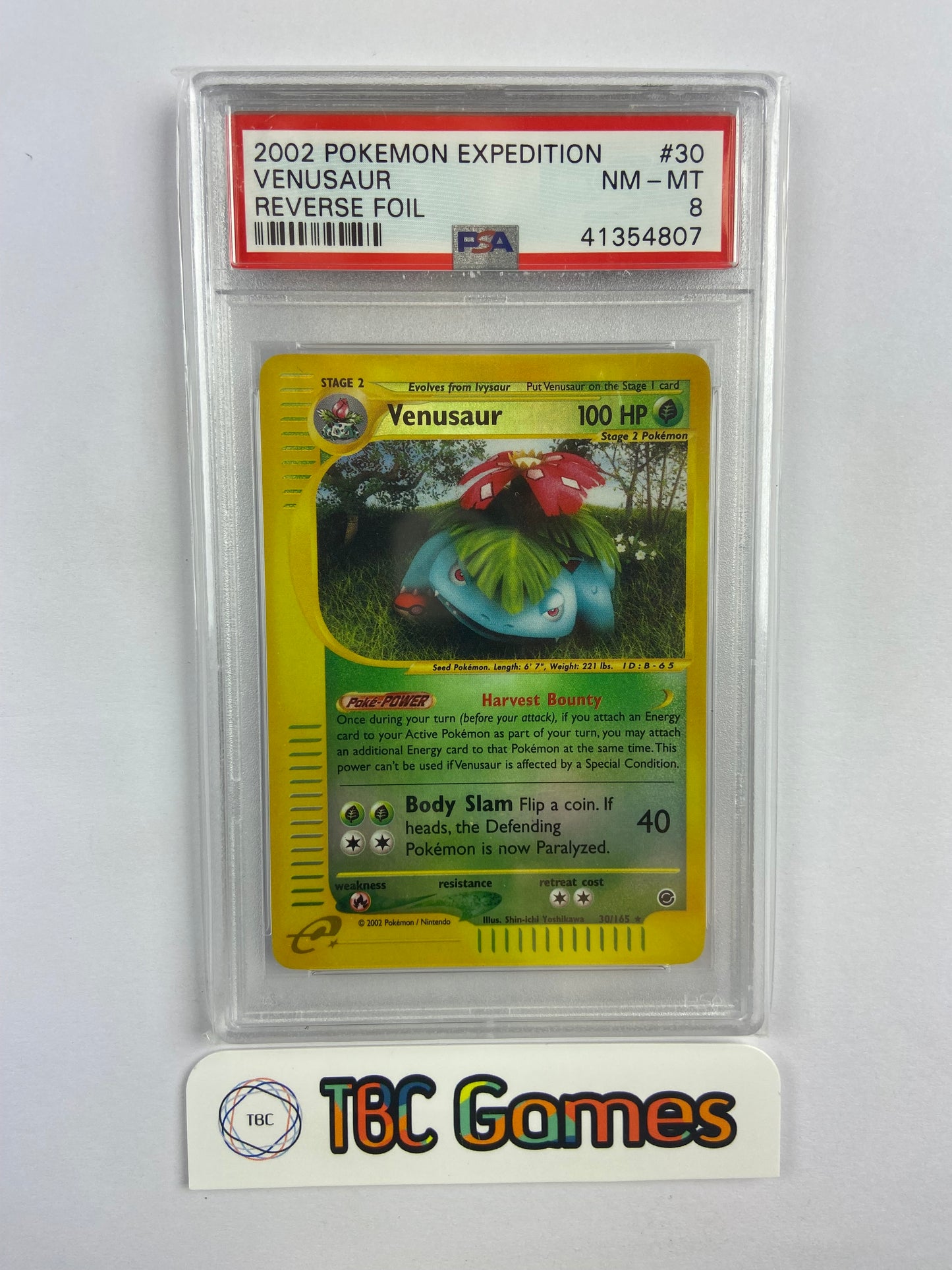 Venusaur Expedition Reverse Holo 30/165 PSA 8