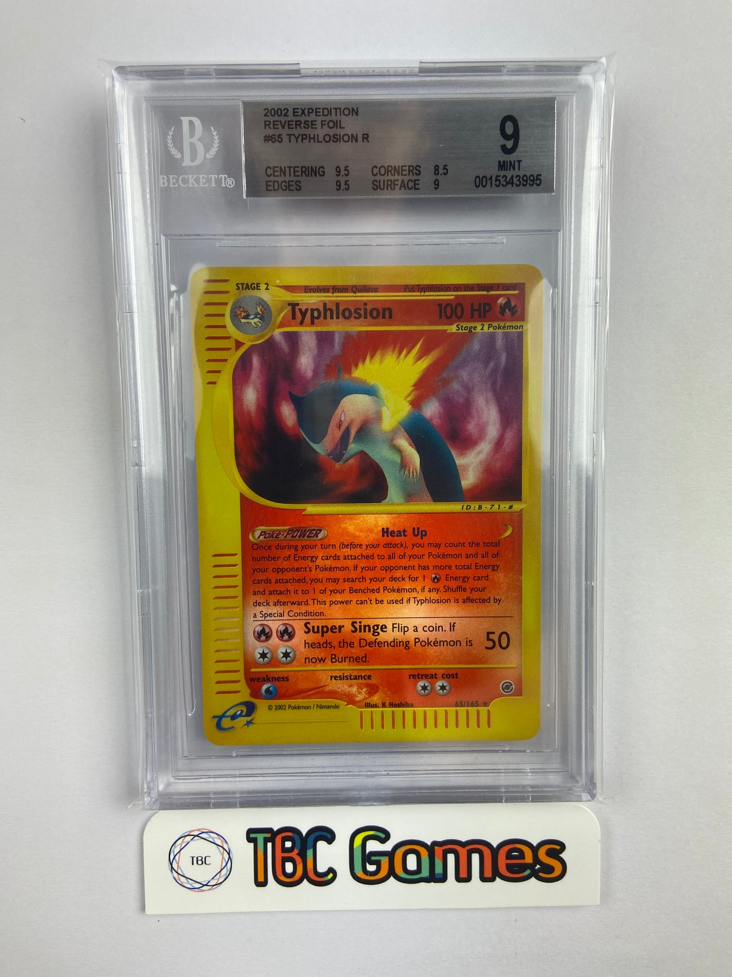 Typhlosion Expedition Reverse Holo 65/165 BGS 9