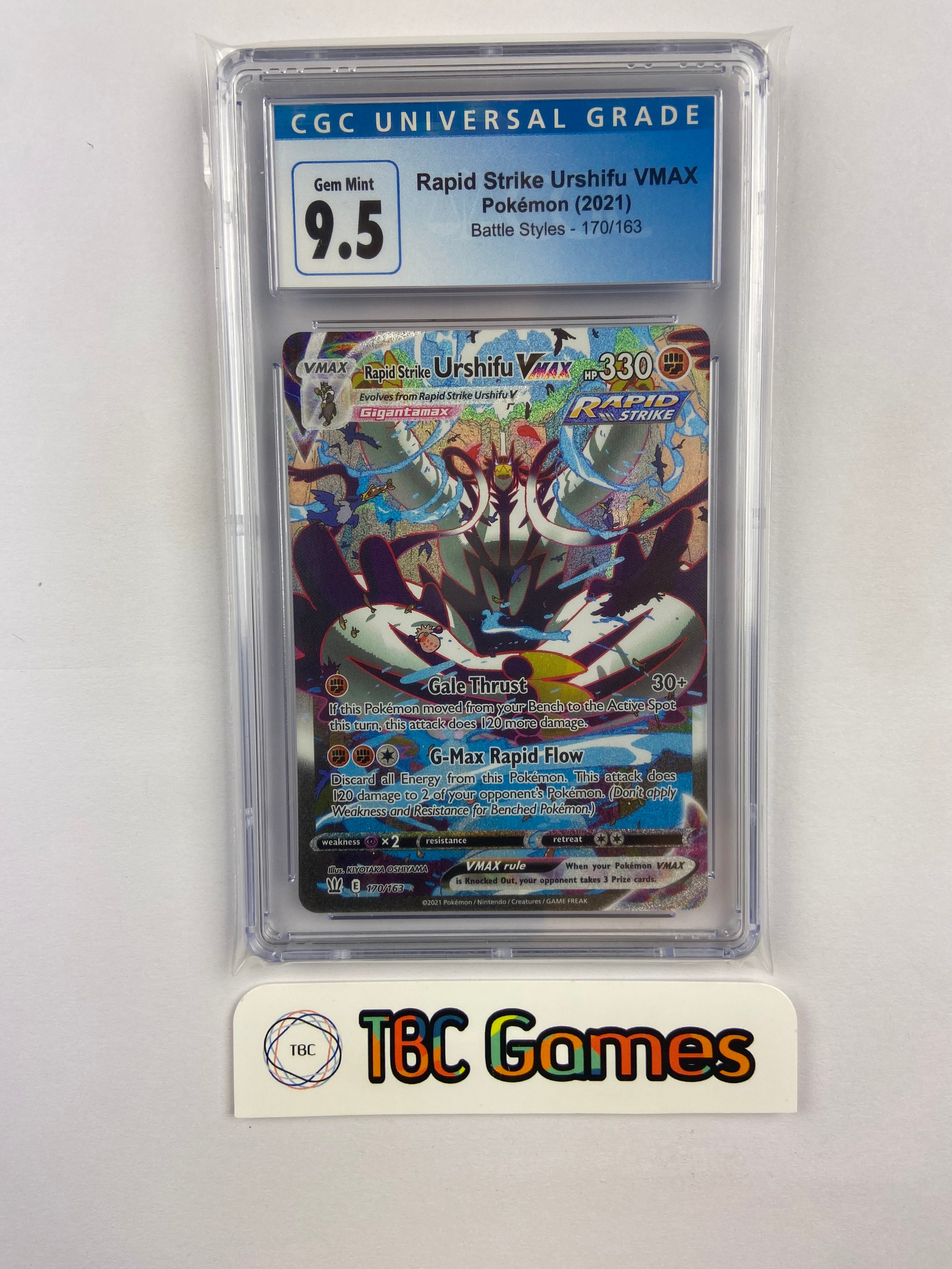 Pokemon Rapid Strike 2024 Urshifu VMAX Alternate Art Secret 170/163