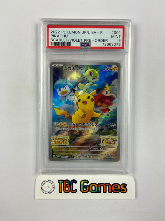 Pikachu Scarlet & Violet Pre Order Promo 001/SV-P Japanese PSA 9