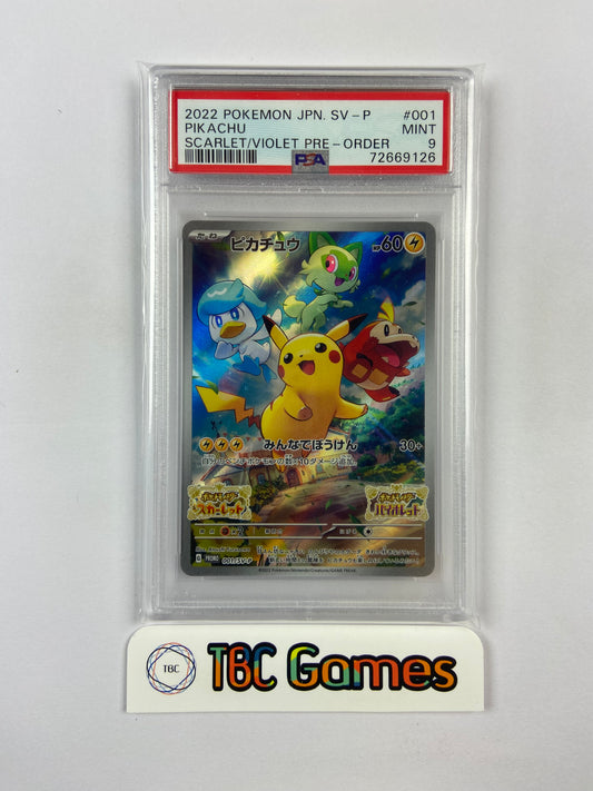 Pikachu Scarlet & Violet Pre Order Promo 001/SV-P Japanese PSA 9