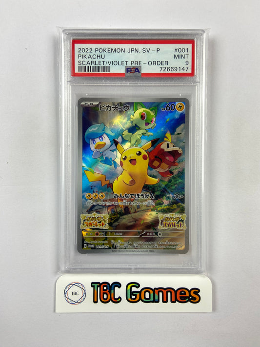 Pikachu Scarlet & Violet Pre Order Promo 001/SV-P Japanese PSA 9