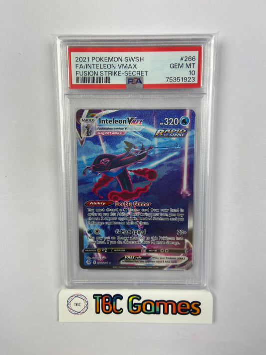 Inteleon VMAX Fusion Strike Alt Art 266/264 PSA 10