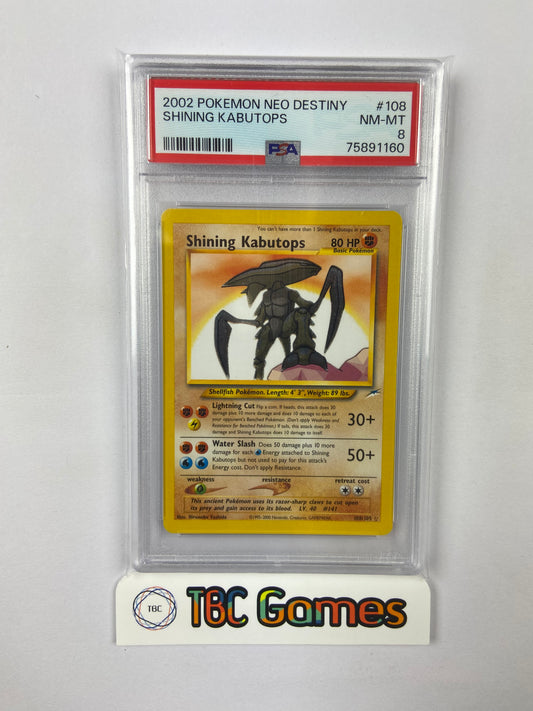 Shining Kabutops Neo Destiny 180/105 PSA 8