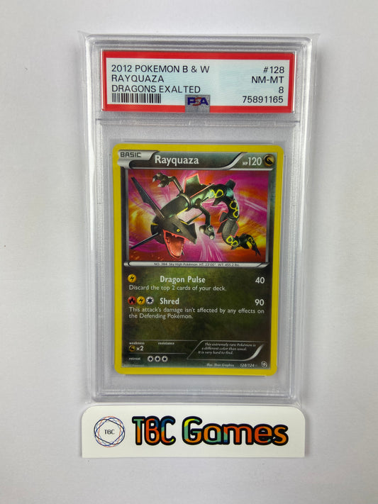 Rayquaza Dragons Exalted Shiny 128/124 PSA 8