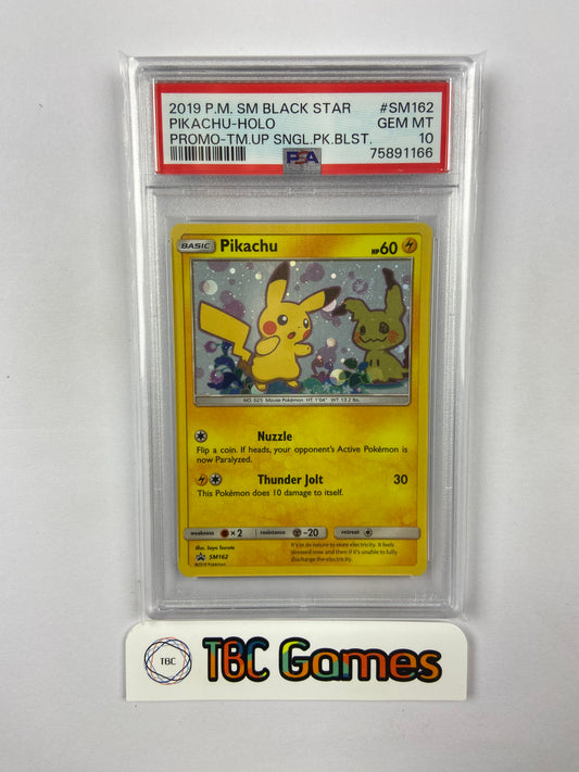 Pikachu Team Up Blister Promo SM162 PSA 10