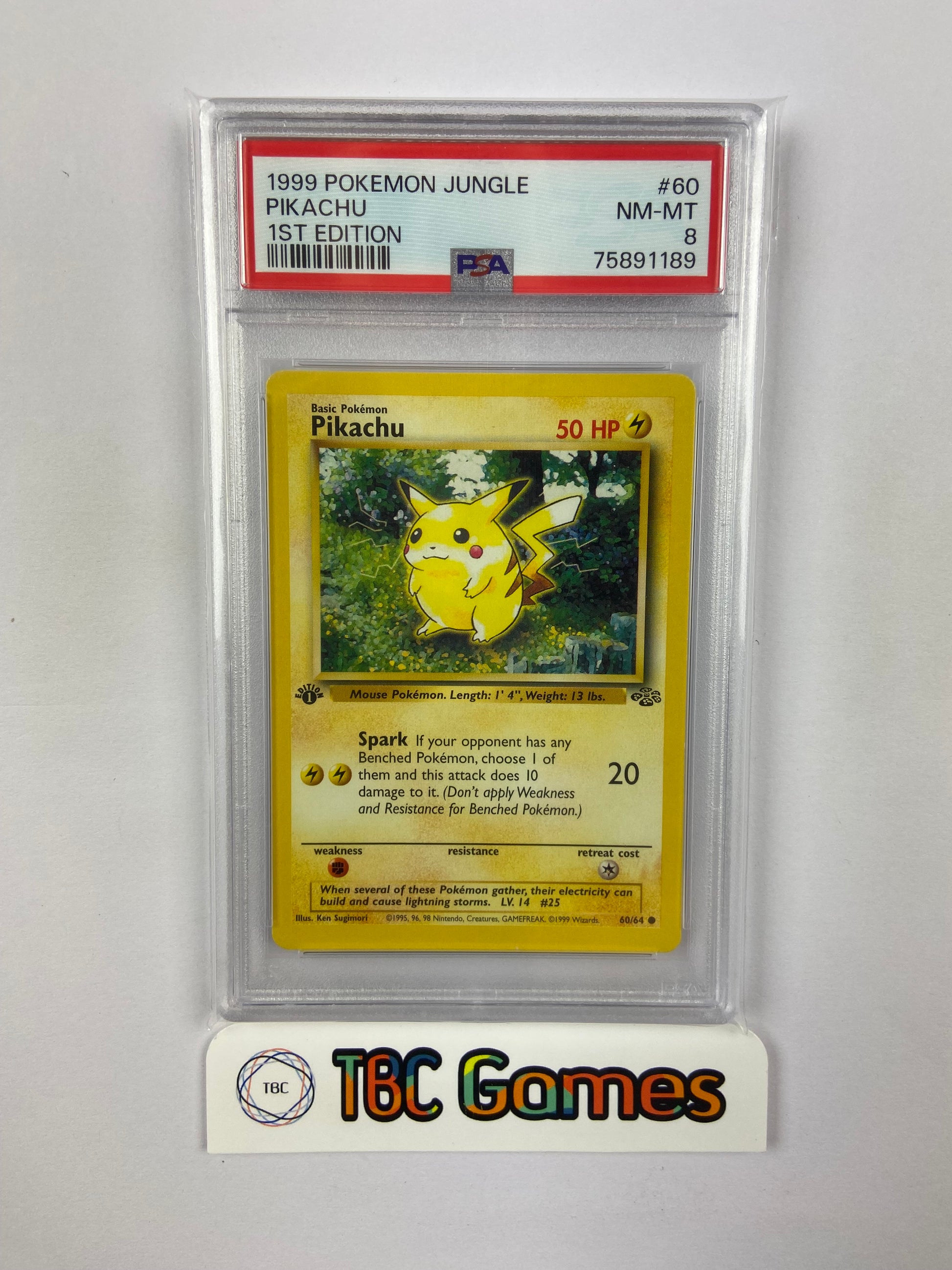 Pikachu Jungle 1st Edition 60/64 PSA 8 TBC Games Pikachu Jungle 1st Edition 60/64 PSA 8 TBC Games