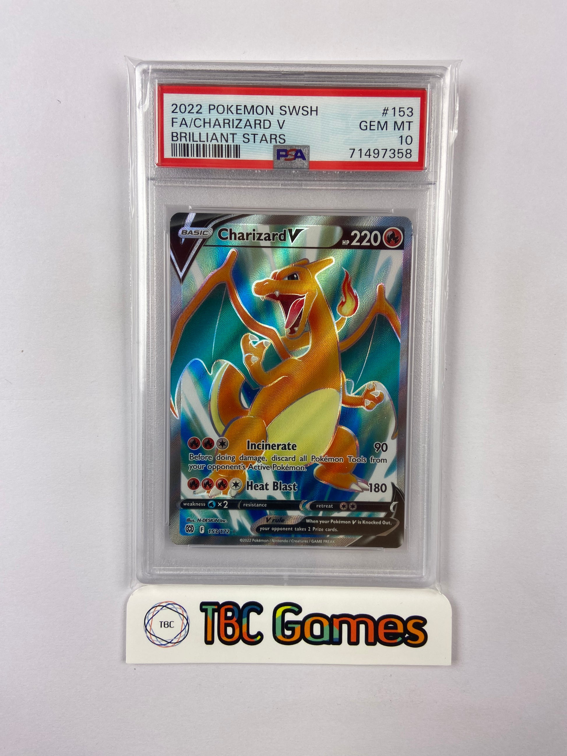 Charizard V Brilliant Stars 153/172 PSA 10 Charizard V Brilliant Stars 153/172 PSA 10