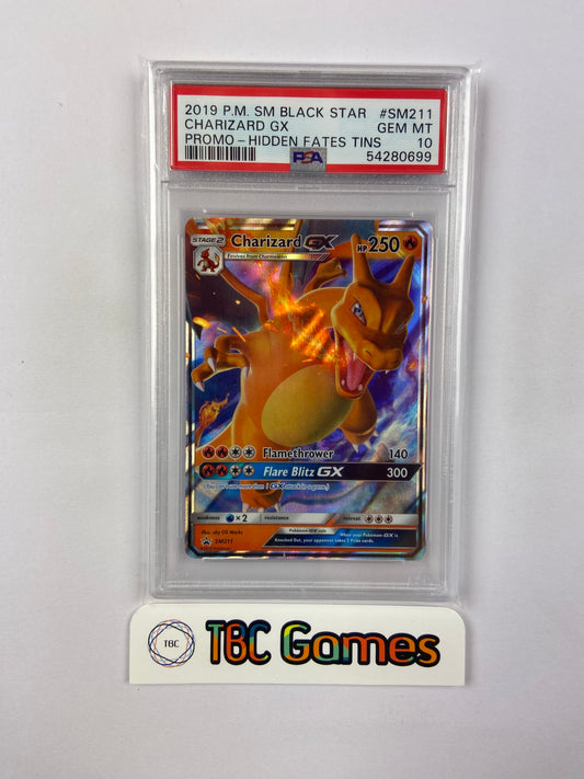 Charizard GX Hidden Fates Tin Promo SM211 PSA 10