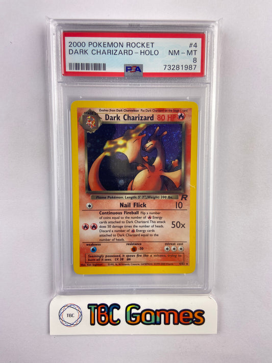 Dark Charizard Team Rocket Holo 4/82 PSA 8