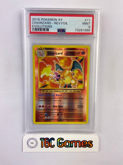 Charizard Evolutions Reverse Holo 11/108 PSA 9 – TBC Games