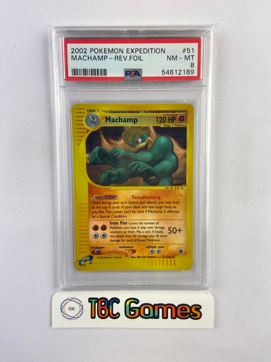 Machamp Expedition Reverse Holo 51/165 PSA 8