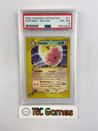 Clefable Expedition Reverse Holo 41/165 PSA 8