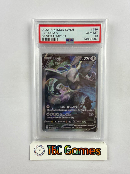 Lugia V Silver Tempest Alt Art 186/195 PSA 10