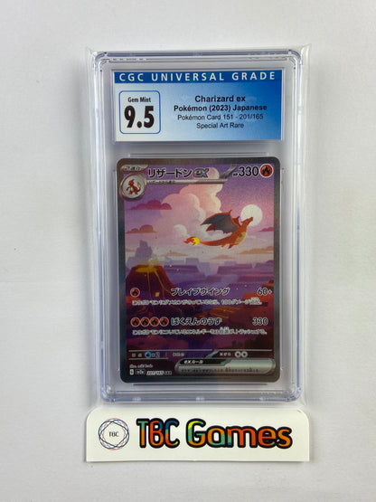 Charizard ex Pokemon 151 201/165 Japanese CGC 9.5 TBC Games Charizard ex Pokemon 151 201/165 Japanese CGC 9.5 TBC Games