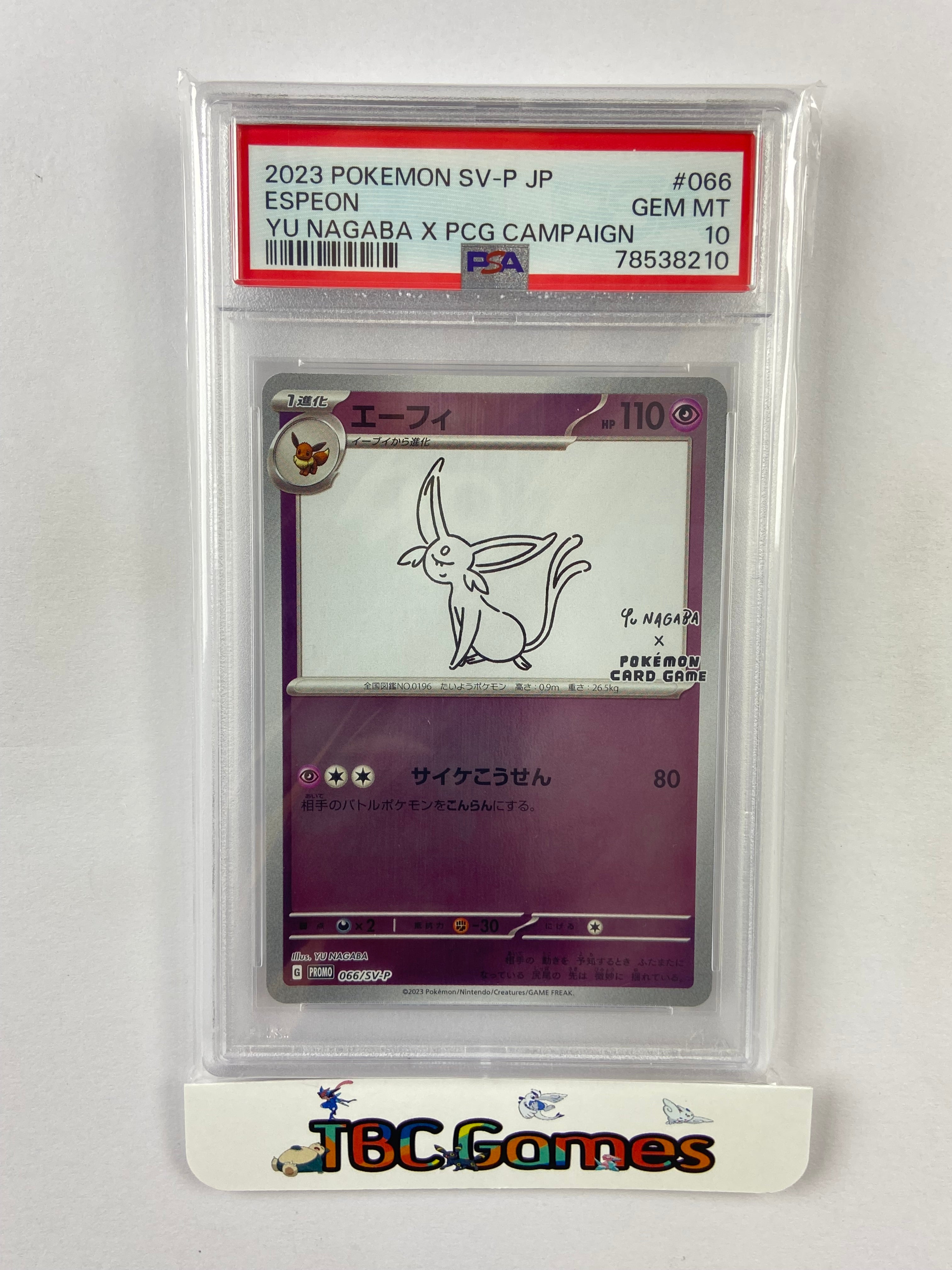 Espeon Yu Nagaba Promo 066/SV-P Japanese PSA 10