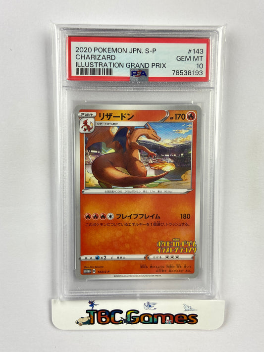 Charizard Illustration Grand Prix Promo 143/S-P Japanese PSA 10