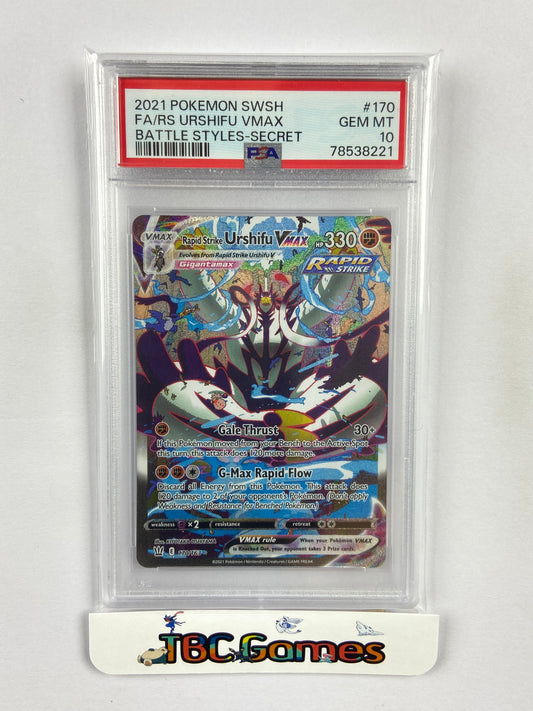 Rapid Strike Urshifu VMAX Battle Styles Alt Art 170/163 PSA 10