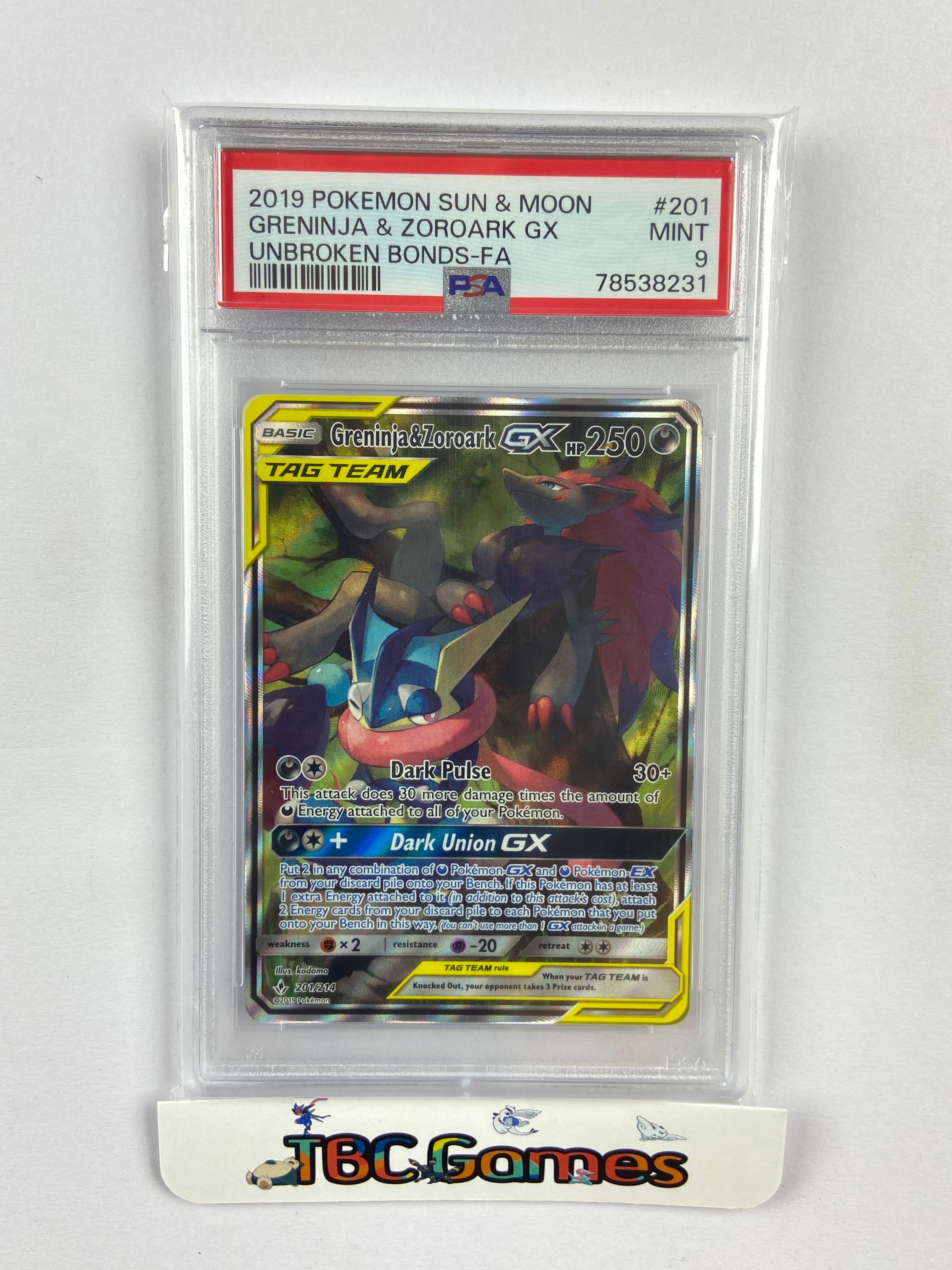 Pokemon Greninja & Zoroark top GX 201 Alternate Full Art