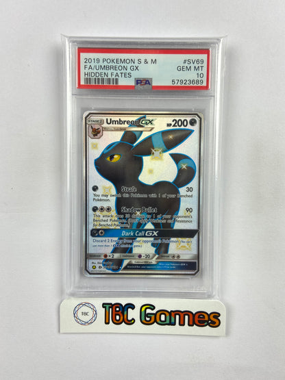pokemon card umbreon gx Umbreon GX Hidden Fates SV69/SV94 PSA 10 – TBC Games