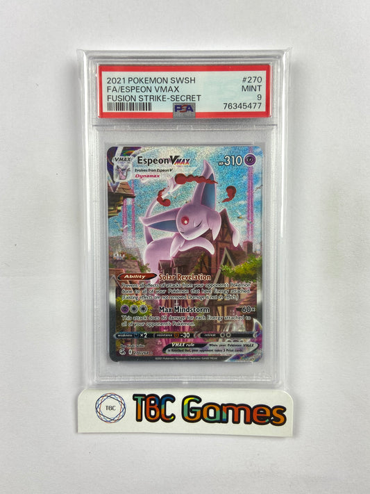 Espeon VMAX Fusion Strike Alt Art 270/264 PSA 9