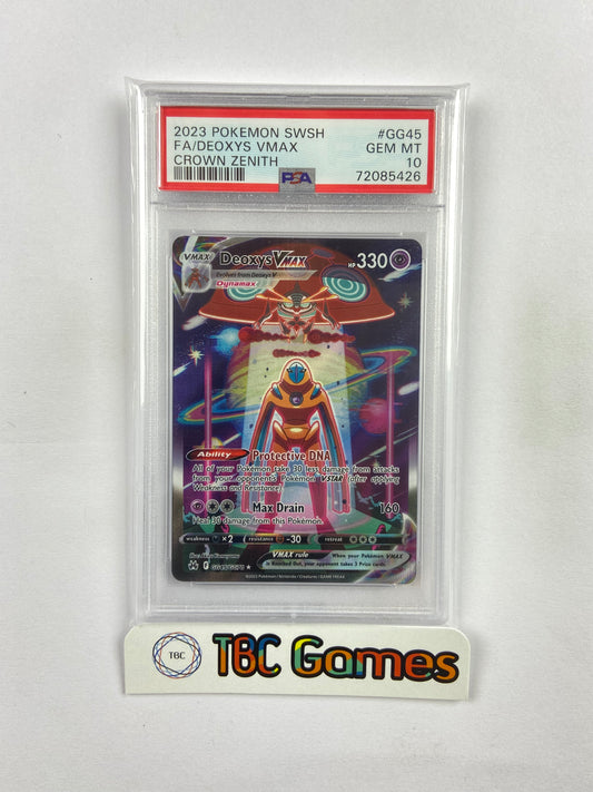 Deoxys VMAX Crown Zenith GG45/GG70 PSA 10