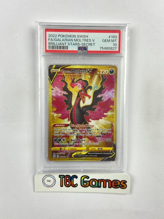 Galarian Moltres V Brilliant Stars 183/172 PSA 10