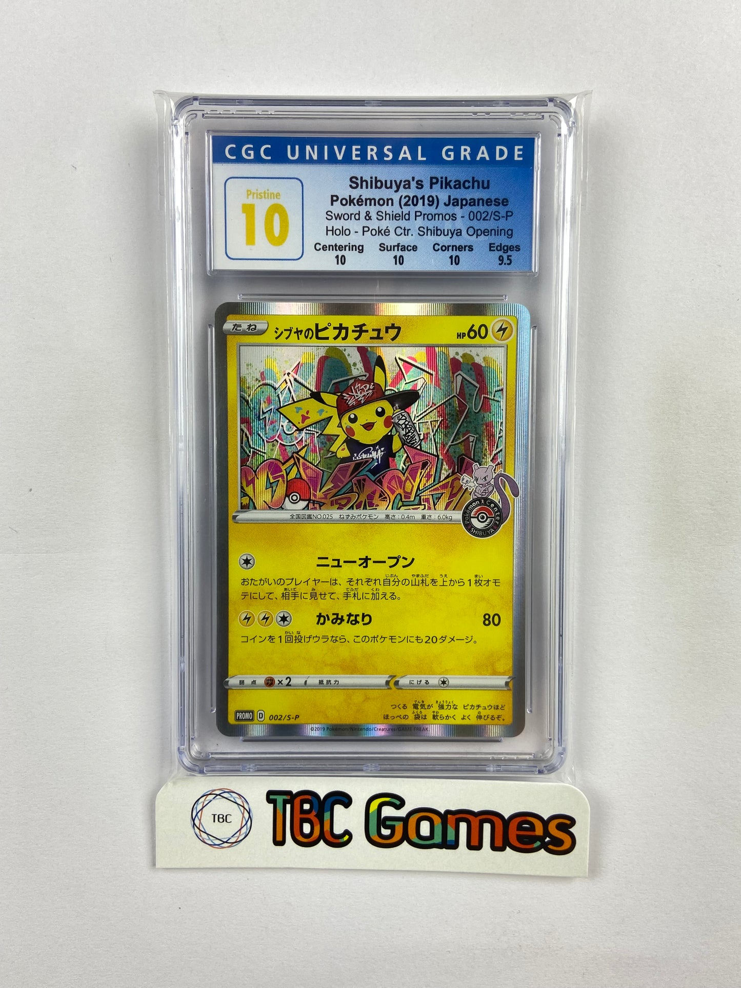 Shibuya's Pikachu Pokemon Center Promo 002/S-P Japanese CGC 10 TBC Games Shibuya's Pikachu Pokemon Center Promo 002/S-P Japanese CGC 10 TBC Games