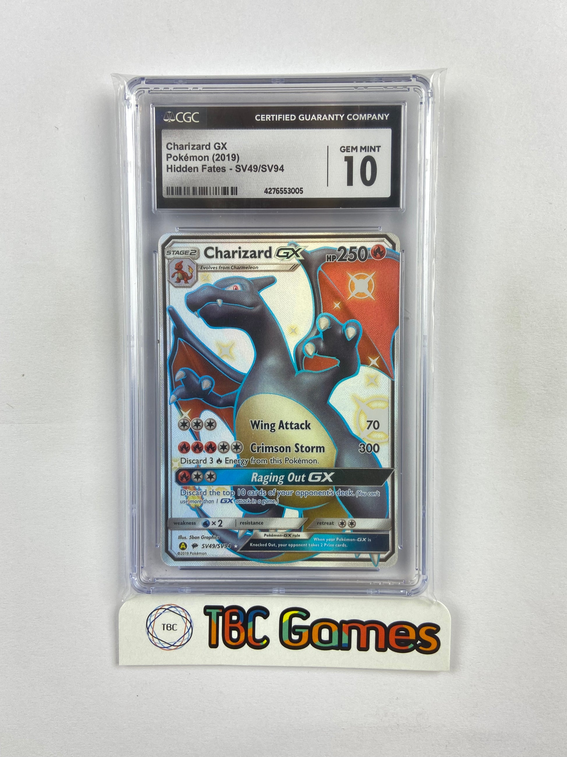 Charizard GX Hidden Fates SV49/SV94 CGC 10 TBC Games Charizard GX Hidden Fates SV49/SV94 CGC 10 TBC Games