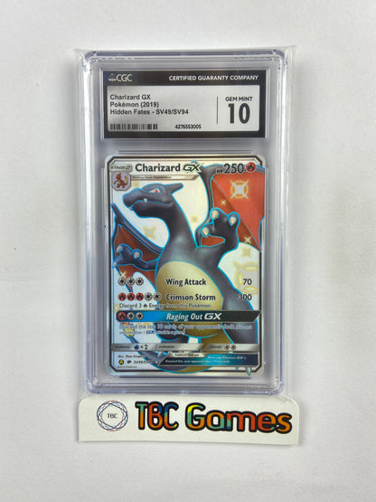 Charizard GX Hidden Fates SV49/SV94 CGC 10 – TBC Games