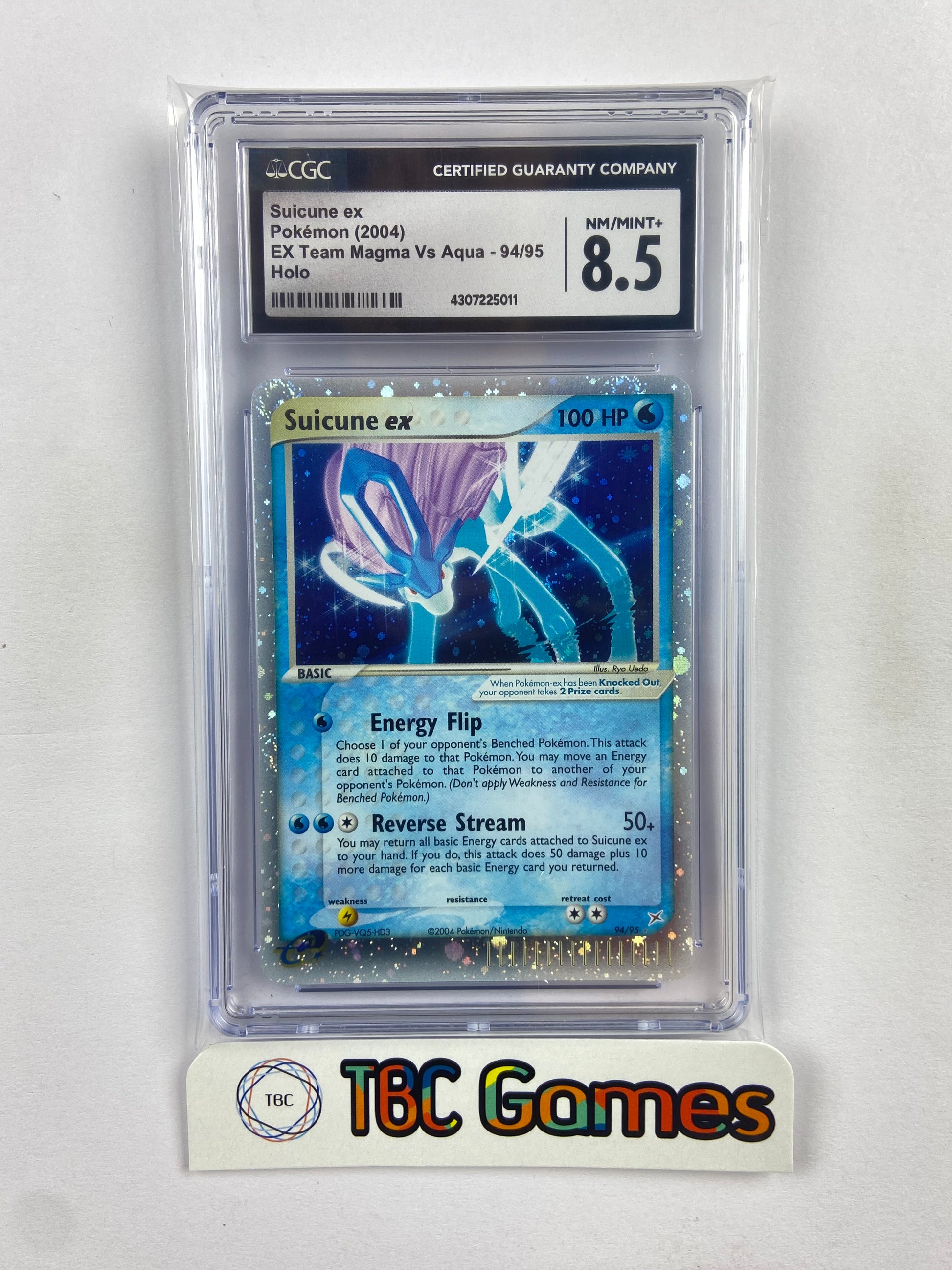 Suicune ex Team Magma vs Aqua 94/95 CGC 8.5 TBC Games Suicune ex Team Magma vs Aqua 94/95 CGC 8.5 TBC Games