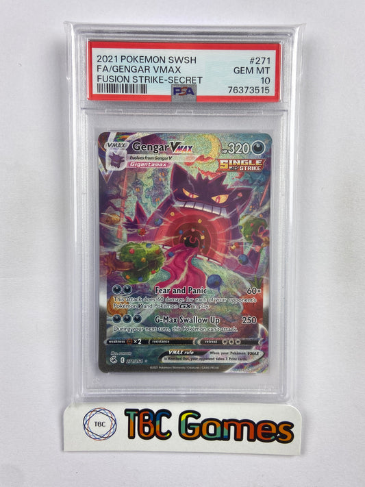 Gengar VMAX Fusion Strike Alt Art 271/264 PSA 10
