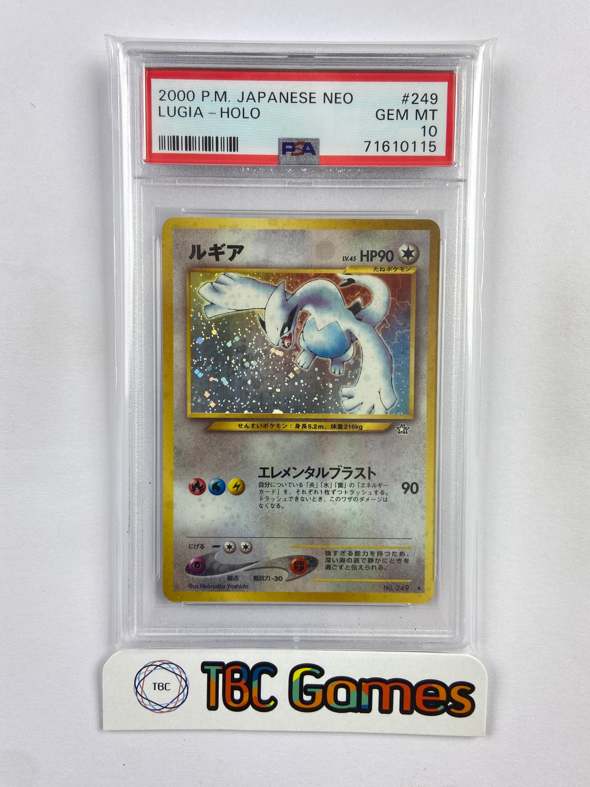 Lugia Neo Genesis Holo Japanese PSA 10 TBC Games Lugia Neo Genesis Holo Japanese PSA 10 TBC Games