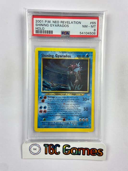 Shining Gyarados Neo Revelation 65/64 PSA 8