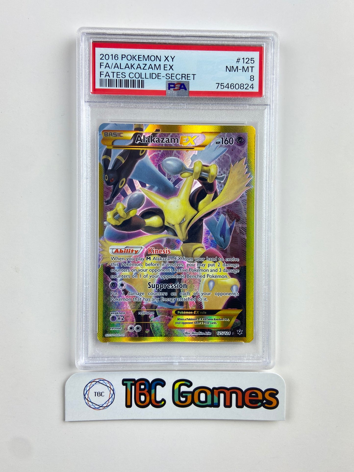 Alakazam EX Fates Collide 125/124 PSA 8 TBC Games Alakazam EX Fates Collide 125/124 PSA 8 TBC Games