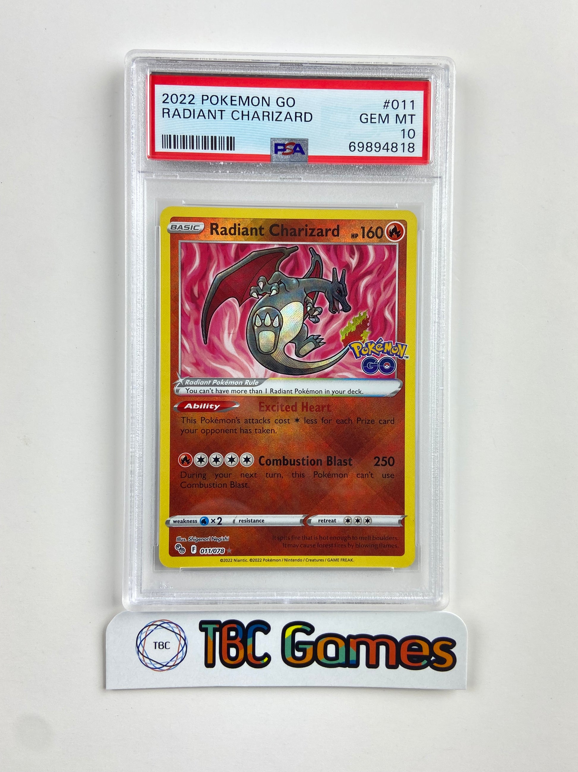 charizard pokemon go card psa 10 Pokemon You cant apply more than 1 Burn Brightly Ability at a time Charizard Pokemon GO s10b 010/071