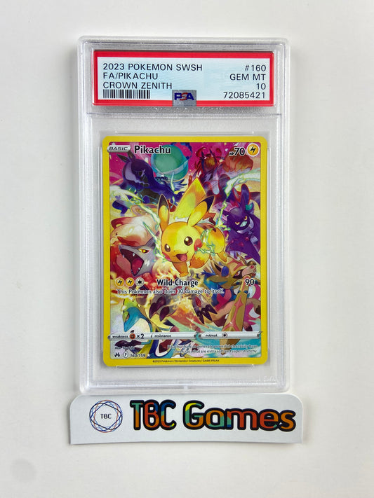 Pikachu Crown Zenith 160 PSA 10