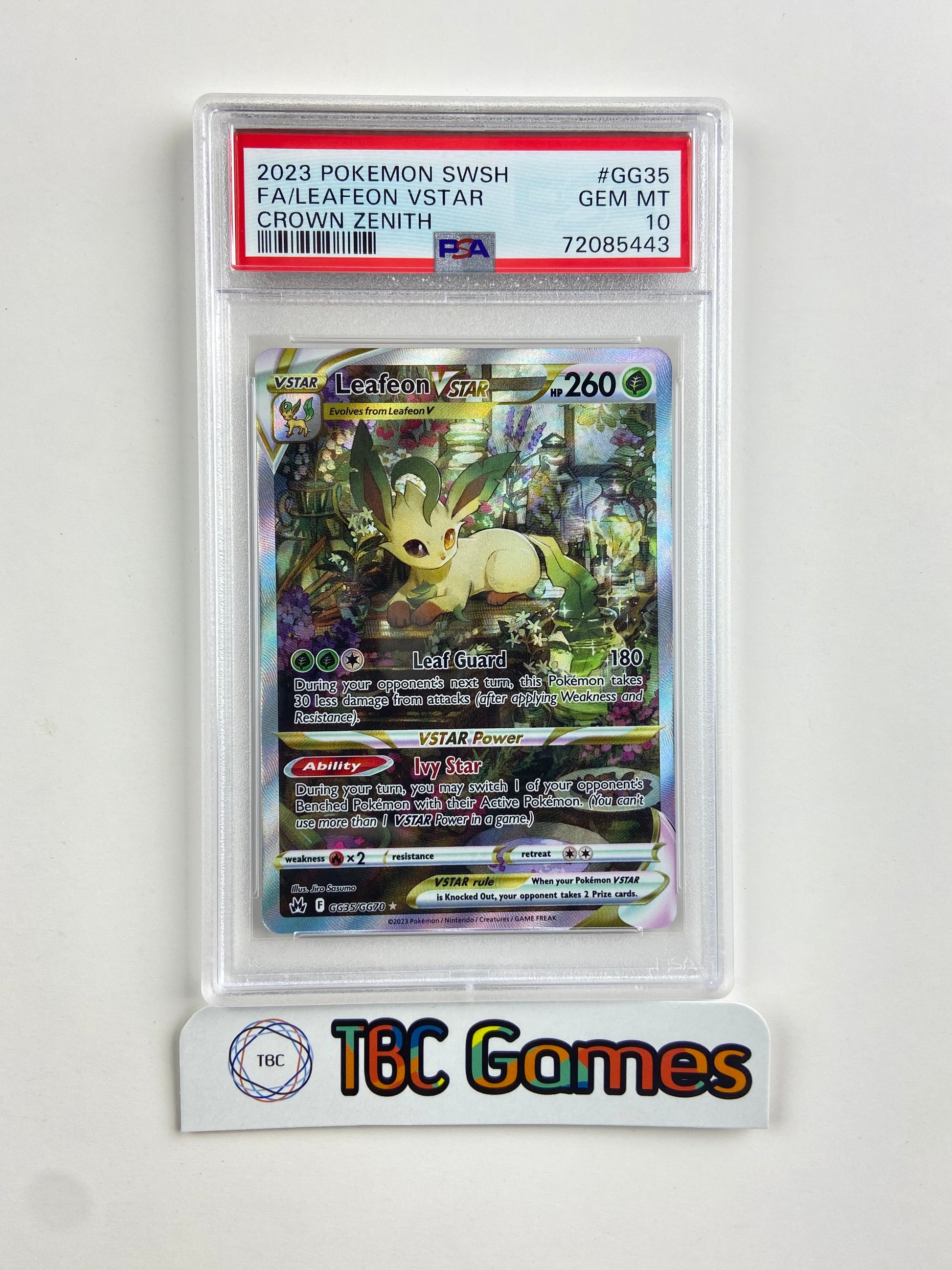 leafeon pokemon card vstar Leafeon VSTAR Crown Zenith GG35 PSA 10 – TBC Games
