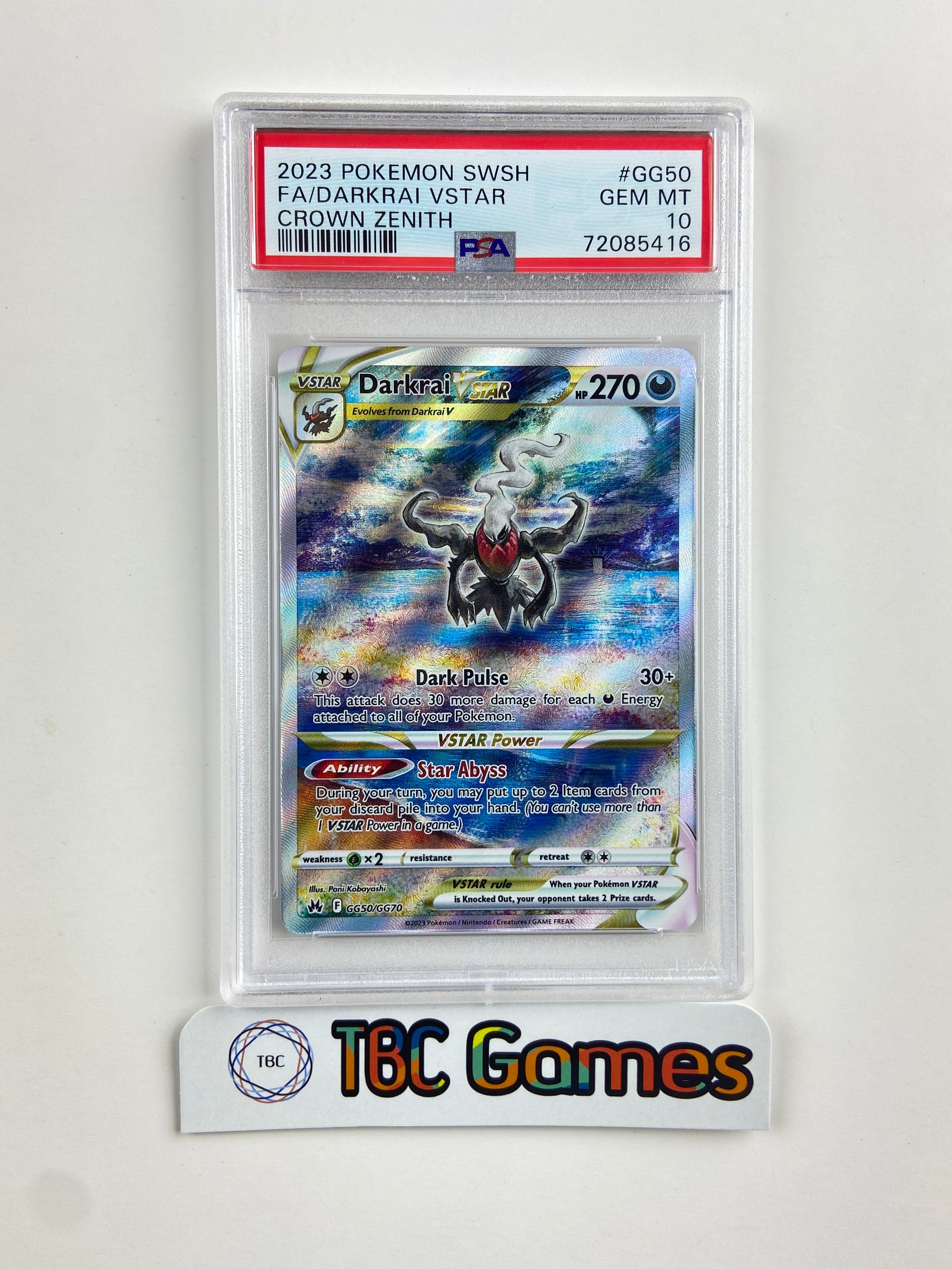 darkrai vstar pokemon card Darkrai VSTAR Crown Zenith GG50 PSA 10 – TBC Games