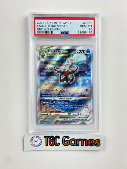 darkrai shiny pokemon card Darkrai VSTAR Crown Zenith GG50 PSA 10 – TBC Games