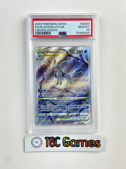 Glaceon VSTAR Crown Zenith GG40 PSA 10