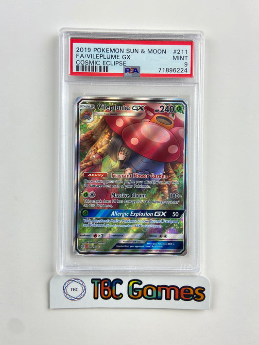 Vileplume GX Cosmic Eclipse Alt Art 211/236 PSA 9