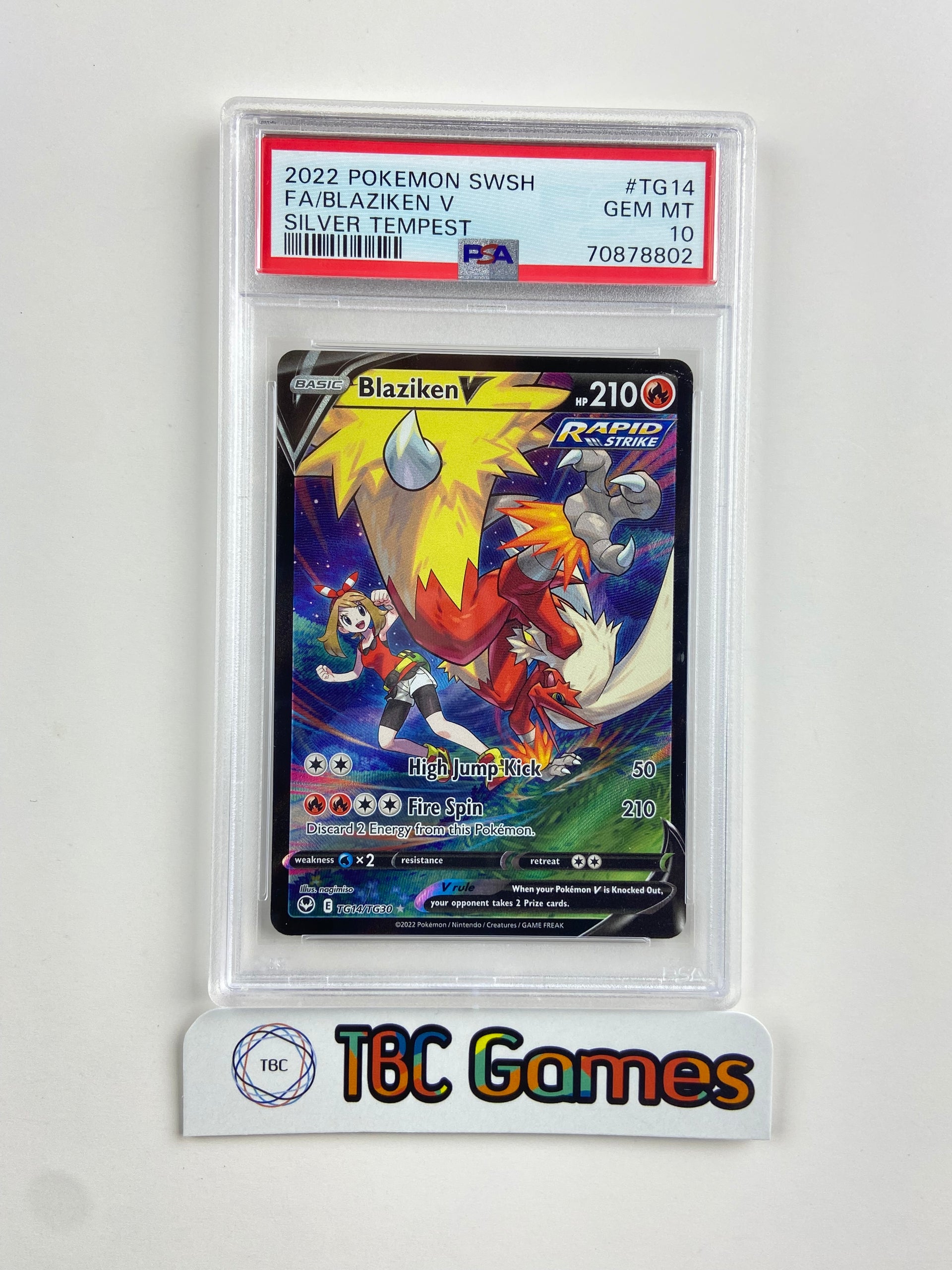 Blaziken V Silver Tempest TG14 PSA 10 – TBC Games