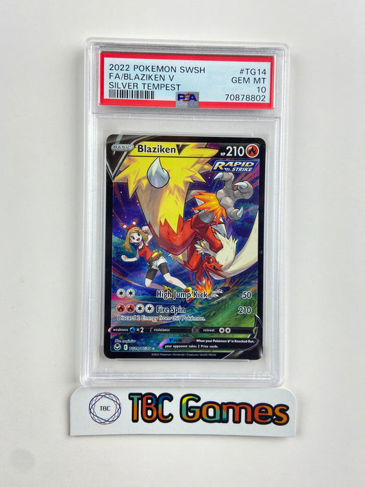 Blaziken V Silver Tempest TG14 PSA 10