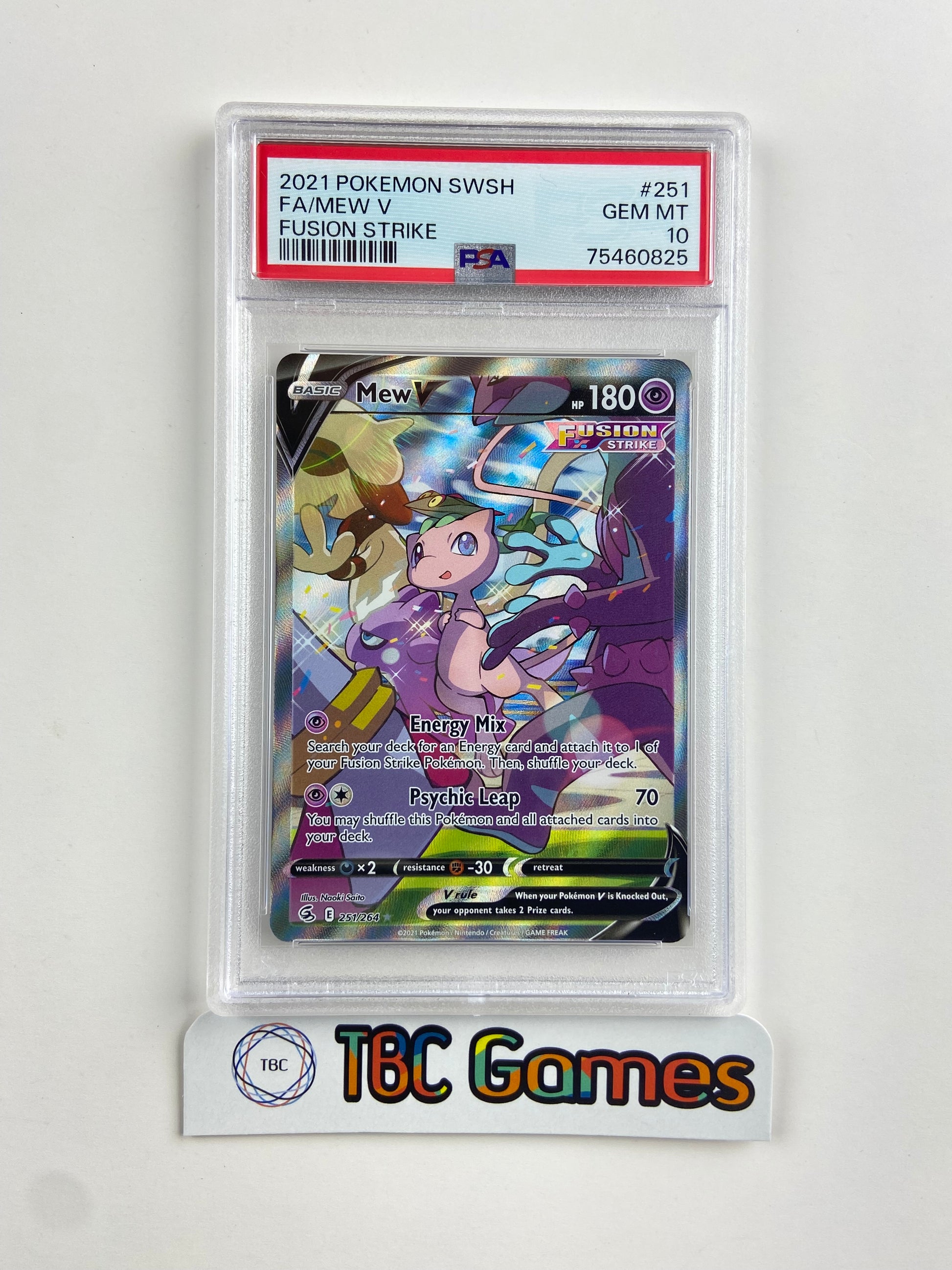 Mew V Fusion Strike Alt Art 251 PSA 10 TBC Games Mew V Fusion Strike Alt Art 251 PSA 10 TBC Games