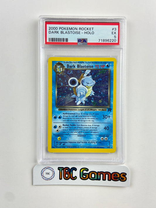 Dark Blastoise Team Rocket Unlimited Holo 3/82 PSA 5